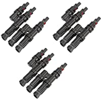 Los mejores  - QitinDasen 3 Par Profesional Solar Panel Cable Conector- Solar T Branch Conector MMF-FFM- Solar Fotovoltaico Paralelo…